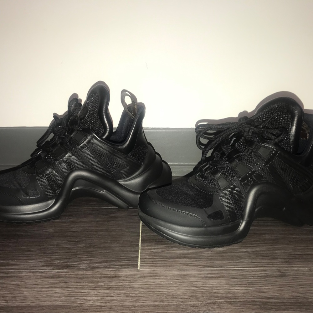 Louis Vuitton Women's BLK Tennis Shoes | LV Archlight Sneaker 2” heel Size 37 - Picture 11 of 16